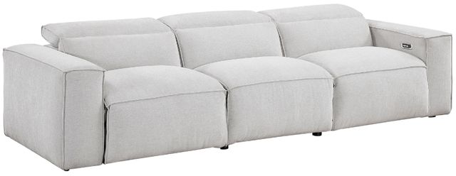 Homelegance® Phoebe Light Gray Power Double Reclining Sofa with Power Headrests-0
