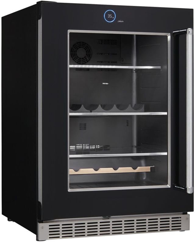 Silhouette® Reserve 24” 5 Cu. Ft. Black Built-In Wine Cooler-2