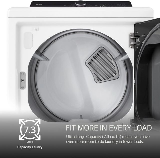 LG 7.3 Cu. Ft. Alpine White Electric Dryer-3