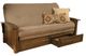 Kodiak Furniture Washington Linen Stone/Rustic Walnut Full Storage Futon with Mattress-0