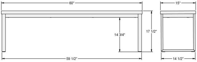 Amisco Customizable Dryden 60'' Dining Bench-2