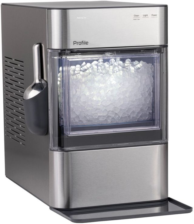 GE Profile™ Opal™ 11" 38 lb. Stainless Steel Ice Maker -1