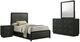 Coaster® Cavelle 4-Piece Black Youth Twin Upholstered Panel Bedroom Set-0