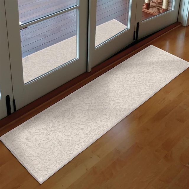 Orian Boucle' Cottage Floral Natural 1'11" x 7'6" Rug-1