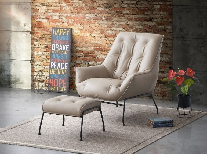 Acme Furniture Zusa Chair and Ottoman - Thumbnail 5