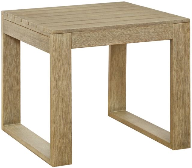 Linon Brinley Brown Eucalyptus Outdoor Side Table-0
