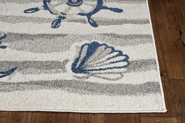 KAS Rugs Lucia Ivory Seashore 5'x8' Area Rug-1