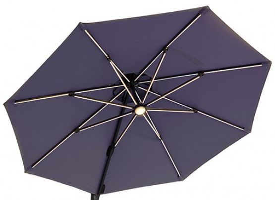 Furniture of America® Fera Blue Aluminum/Polyester Outdoor Umbrella with Large Base-1