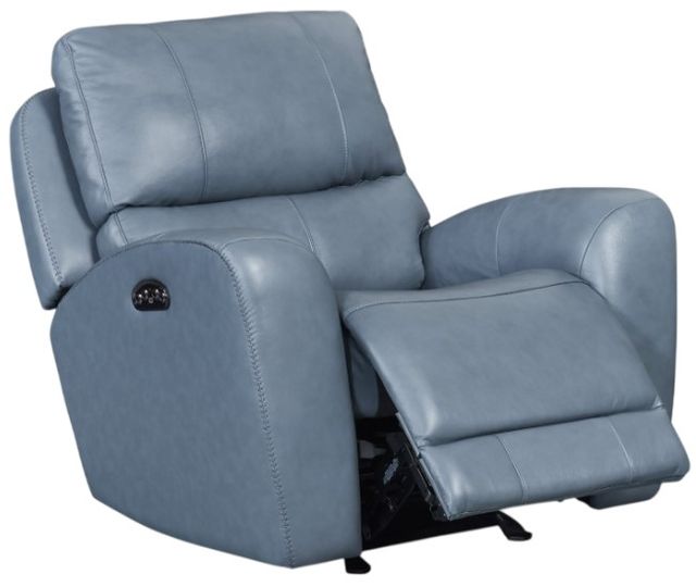 Leather Italia™ Cambria Bel Air Persian Blue Power Glider Recliner-0