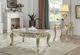 ACME Furniture Gorsedd Brown Marble Top End Table with Golden Ivory Base-1