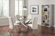 Coaster® Beckham 5-Piece White/Chrome Dining Table Set-0