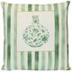 Stylecraft Tamara Day White Designer Pillow with Green Stripes-0