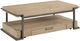 Hammary® Huron Blonde Oak Rectangular Coffee Table with Antique Brass Frame-0