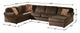 Ashley® Vista 3-Piece Chocolate Right-Arm Facing Sofa Sectional and Chaise-1