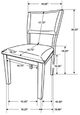 Coaster® Sharon Blue/Brown Upholstered Dining Side Chair-4