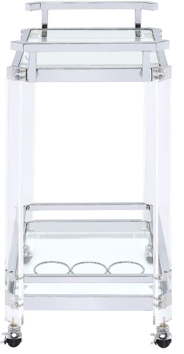 Coaster® Jefferson Clear 2-Tier Glass Serving Cart-3