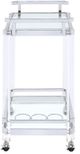 Coaster® Jefferson Clear 2-Tier Glass Serving Cart-3