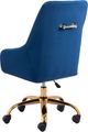 Zuo Modern Madelaine Navy Blue and Gold Office Chair-2