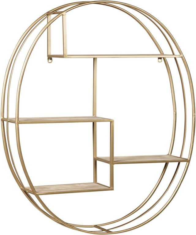 Signature Design by Ashley® Elettra Natural/Gold Wall Shelf-0