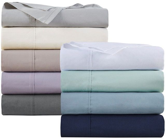 Olliix by Madison Park Ivory King Peached Percale Cotton Sheet Set-3