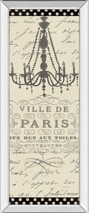 Classy Art French Couture Panel I by Emily Adams Mirrored Frame Wall Art-0
