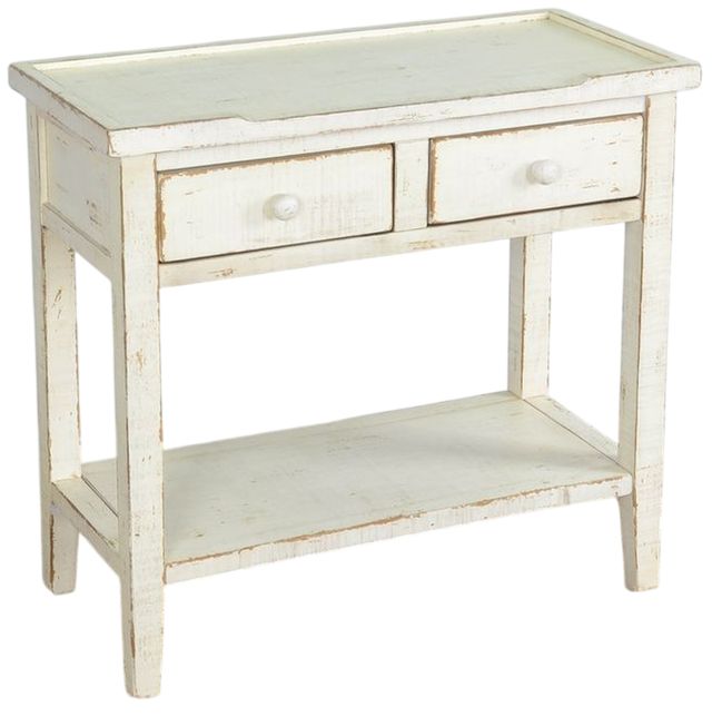 Sunny Designs™ White Sand 2-Drawer Side Table-0