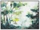 A & B Home Blue/Green Edward Forest Watercolor Wall Art Print -1
