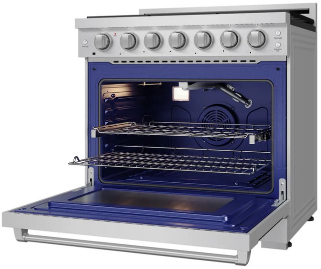 Thor Kitchen® Gordon Ramsay 36" Stainless Steel Freestanding Pro Style Liquid Propane Range with Precision Knob Control in Stainless Steel-4