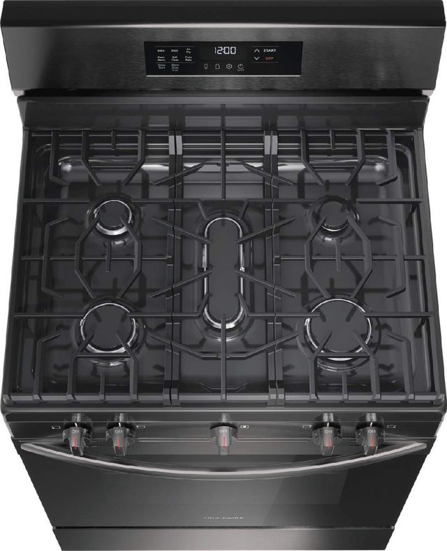 Frigidaire® 30" Smudge-Proof® Black Stainless Steel Freestanding Natural Gas Range-2