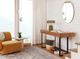 Transformer Table Transformer Royal Walnut Table to Desk with Black Base-5