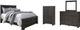Signature Design by Ashley® Brinxton 4-Piece Charcoal Queen Panel Bed Set-0