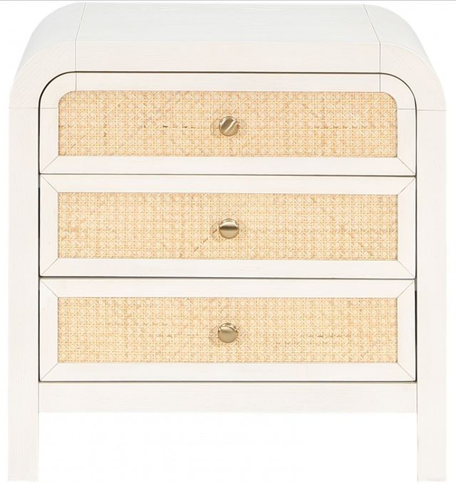 Meridian Furniture Siena Off-White/Natural Nightstand-1