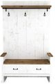 LH Home Provence Hall 2-Drawer Antique White Bench -0
