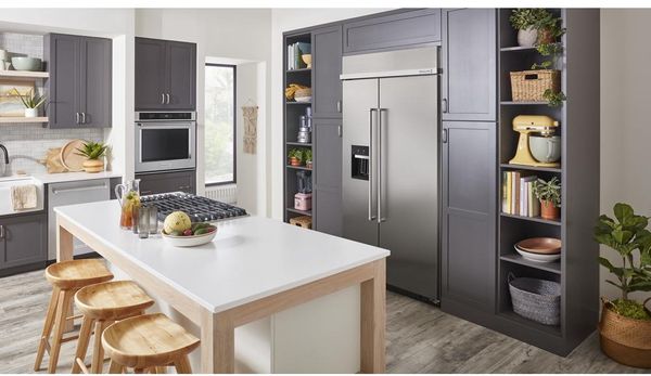 KitchenAid 42 in. 25.1 Cu. Ft. Stainless Steel with PrintShield™ Finish Counter Depth Side-by-Side Refrigerator