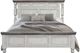 International Furniture Direct Stone Gray-Ivory King Platform Bed Footboard with Rails-3