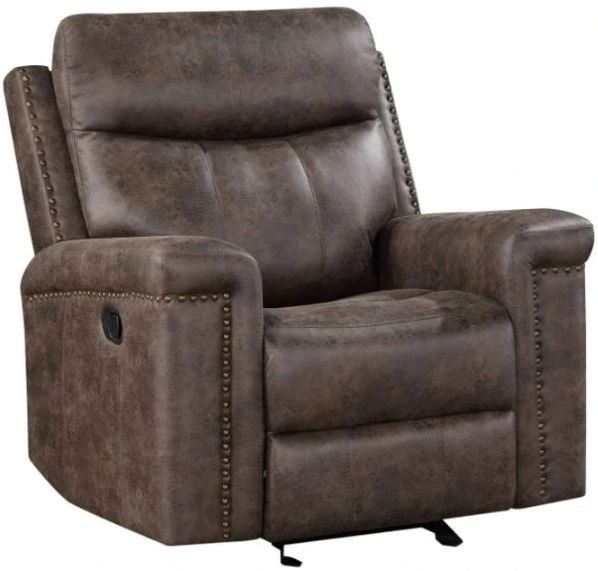 New Classic® Home Furnishings Quade Mocha Manual Glider Recliner-0