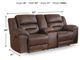 Signature Design by Ashley® Stoneland Chocolate Double Manual Reclining Loveseat with Console-2
