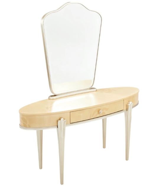 Michael Amini® Camellia Field Caramel Vanity Desk and Mirror-0