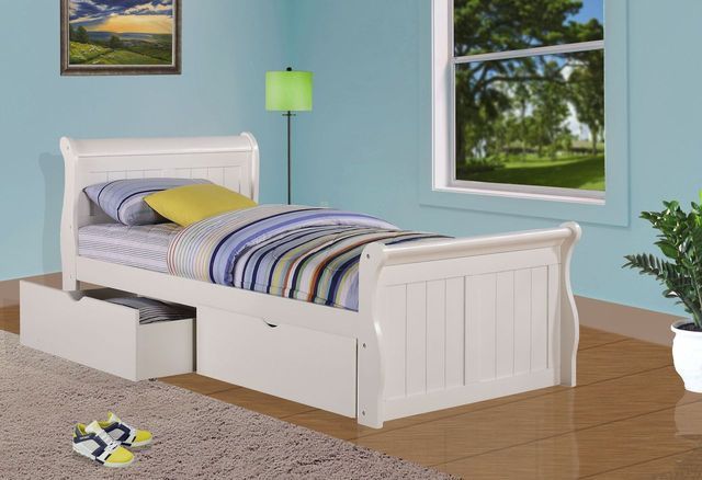 Donco Kids Twin Sleigh Bed With Dual Under Bed Drawers Colder s Milwaukee Area
