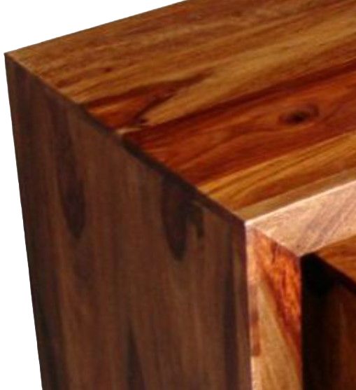 Jaipur Furniture Cube Range Brown 2-Piece Wooden Cube Nesting Table-1