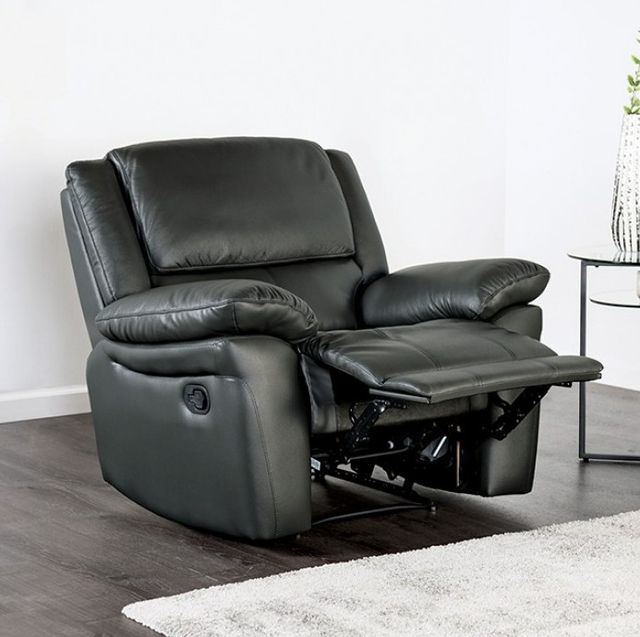 Furniture of America® Glarus Black Recliner Chair-1