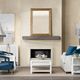Crestview Collection Sandy Shores Cream Cocktail Table with White Frame-5