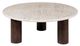 Moe's Home Collection Landon Beige Travertine Coffee Table with Mango Wood Legs-1