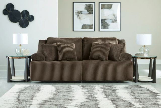 Signature Design by Ashley® Top Tier 2-Piece Chocolate Manual Reclining Sectional Loveseat-1