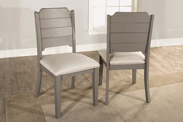 HH2 Home Clarion 2-Piece Distressed Gray Side Dining Chairs-1