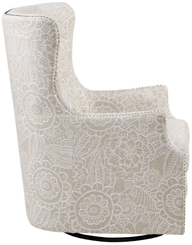 Olliix by Madison Park Cream Ella Swivel Glider Chair-2