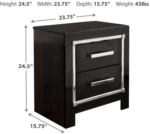 Signature Design by Ashley® Kaydell Black Nightstand-3