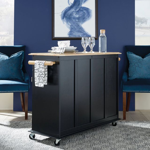homestyles® Dolly Madison Black Kitchen Island-1