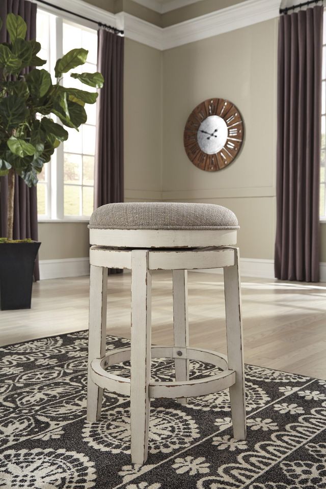 Signature Design by Ashley® Realyn Chipped White Counter Stool-2