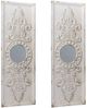A & B Home 2-Piece White Large Wooden Wall Decor Panel with Mirrored Accent Set-0